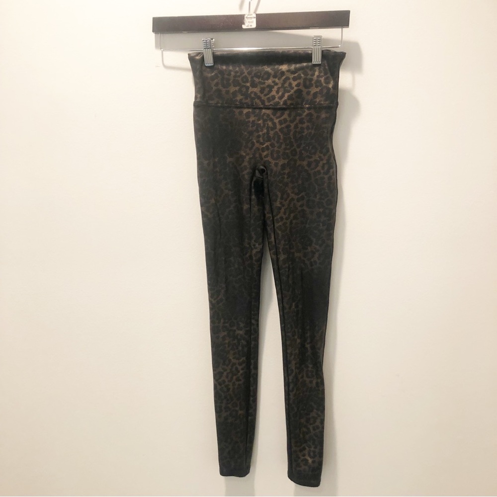Spanx faux leather leopard leggings size small - Picture 2 of 7